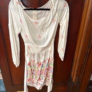 Jen's Pirate Booty Cream Long Sleeve Sundress